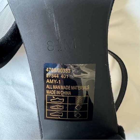 Pierre Dumas Amy Heels Black Suede-Feel Women’s Size 8.5 - Picture 4 of 6